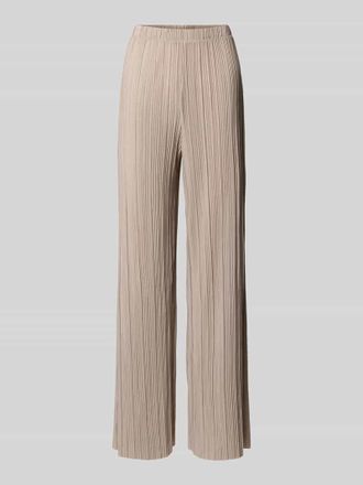 Vila Wide Leg Hose mit Plisseefalten Modell PLISA in Taupe, Gr&ouml;&szlig;e XL