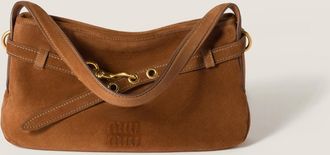 Miu Miu Aventure Suede Bag, Woman, Oak