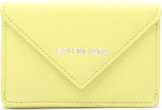 Balenciaga Portafoglio Paper mini in pelle di vitello 2010-2025 - Giallo