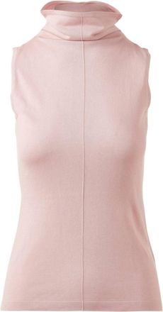 Kinross Cashmere Womens Seamed Funnel Tank In Ballet