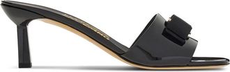 Ferragamo Vara 55mm bow patent sandals - women - Lambskin/Leather/Patent Calf Leather - 4.5B - Black