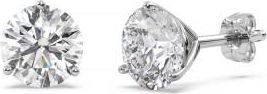 Allurez 0.50ct. 3-Prong Martini Diamond Stud Earrings 18kt White Gold (G-H, VS2-SI1)