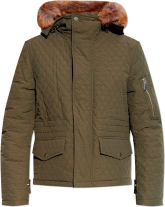 Burberry Bomber Long Sleeved Quilted Hooded Jacket