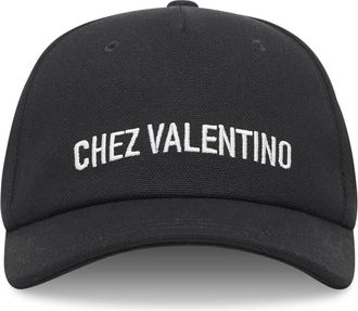 Valentino Garavani Baseballpet - Heren - Petten - Zwart - 59 CM - Katoen - Accessoires