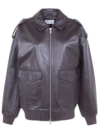 Frankie Shop Viper Leather Jacket
