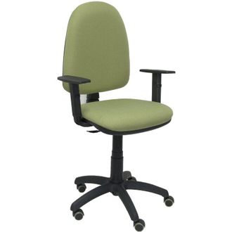 Piqueras y Crespo Piqueras Y Crespo - Sedia verde Ayna bali con braccioli regolabili e ruote in parquet