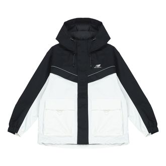 New Balance Windproof Jacket Asia Sizing Black White 5AC39333-BK
