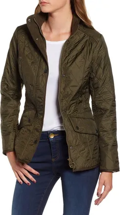 Barbour Cavalry Quilted Jacket in Dk Olive/olive at Nordstrom, Size 18 Us
