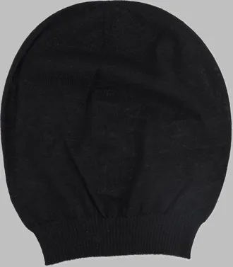 Rick Owens RU02F4494_WS09 Pure Cashmere Winter Hat - Black