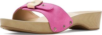Dr. Scholls Classic Womens Slide Shoes Pink Daquiri : 11 M, Leather/Synthetic