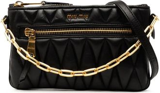 Miu Miu Borsa a tracolla in pelle matelassé 2010-2025 - Nero
