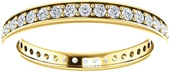 Pompeii3 1/2 Ct Diamond Eternity Ring Womens Wedding Band 14k Yellow Gold EX3 Lab Grown