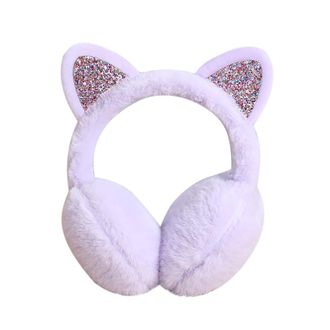 Generic Ear Muffs Girls Earmuffs Winter Accessories Fluffy Plush Adjustable Adults Outdoor Thermal Ear Warmer Skiing Running Cat Ears Covers Protector from Wi