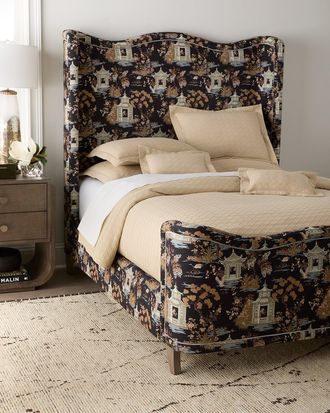 Massoud Kingston Wingback King Bed