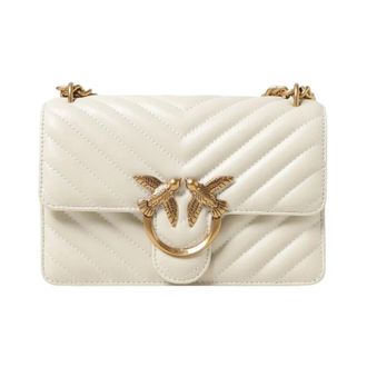 Pinko Shoulder Bags, female, White, ONE SIZE, Love Bag Mini Quilted Crossbody