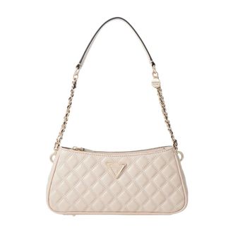 Guess Shoulder Bags, female, Beige, Size: ONE SIZE Giully Top Zip Shoulder Bag