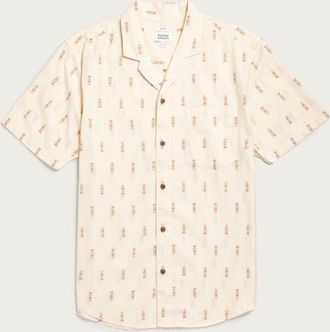 Bridge & Burn Collins Slim Shirt in Dune Chevron at Nordstrom, Size Xx-Large