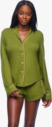 Cosabella Pima Lusso Ls Top Boxer Pj Set in Cappero/pietra at Nordstrom, Size Xx-Large