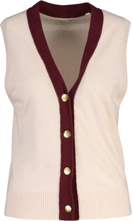 GANT Mouwloos breiwerk - Dames - Truien - Roze - Maat: XS Zijde