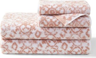 Jessica Simpson Aziza 4-Piece Bath Towel Set in Rose Smoke at Nordstrom Rack