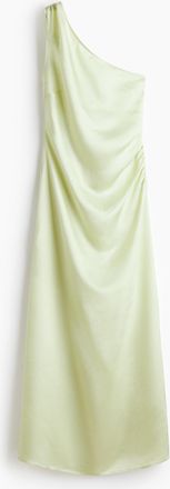 H&M One-Shoulder-Kleid aus Viskose - Blassgr&uuml;n
