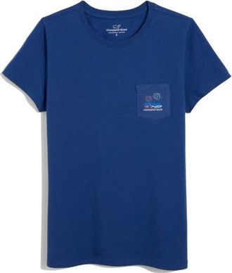 Vineyard Vines Flag Whale Graphic T-Shirt in Moonshine at Nordstrom, Size Large