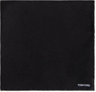 Tom Ford Zijden zakdoek - Heren - Accessoires - Zwart - ONE Size - Satijn - Accessoires