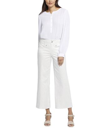 NYDJ Nydj Teresa Beach Cruise Stripe Wide Leg Jean