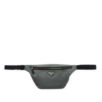 Prada Pre-owned Nylon Belt Bag - Dames - Pre-owned - Grijs - Maat: ONE Size Nylon