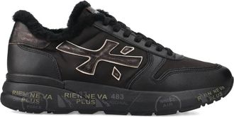 Premiata Mick fur-trim sneakers - Black
