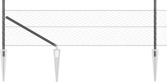 vidaXL Valla Hexagonal Con Poste 10 X 0,8 M Acero Recubierto De Pvc Vidaxl