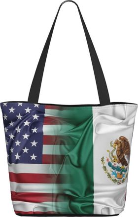 AOOEDM Mexico Us Flag Ladies Shopping Bag 13x11x7in.The Perfect ValentineS Day Gift.It Is The Best ValentineS Day Gift For Mom, Daughter, Wife,Etc