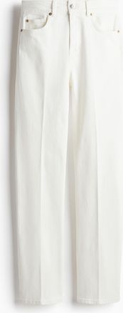 H&M Straight High Jeans - White