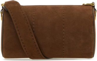 Max Mara Brown Nabuk Small Crossbody Bag