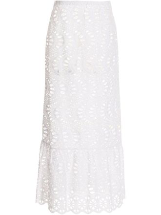 Giambattista Valli Macram maxi skirt - women - Cotton - M - White
