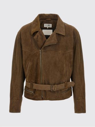 Maison Margiela Giacca biker in pelle di vitello scamosciata Mm6 Maison Margiela