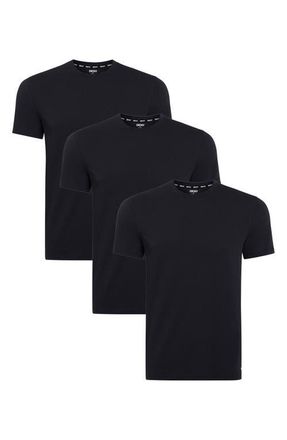 DKNY 3-Pack Stretch Cotton Crewneck T-Shirts in Black at Nordstrom, Size X-Large