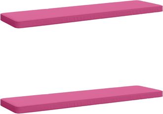 vidaXL Cojines Para Banco De 2 Piezas Vught 2 Uds. 100% Poli&eacute;ster Rosa Vidaxl