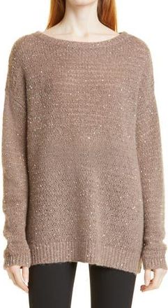 Nordstrom Sequin Sweater in Brown Combo at Nordstrom Rack, Size Large
