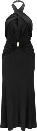 Elisabetta Franchi Maxi Jurken - Dames - Casual kleedjes - Zwart - S - Kleedjes
