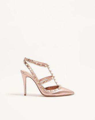 Valentino Garavani Rockstud Pump In Laminated Nappa Leather 100MM Wo