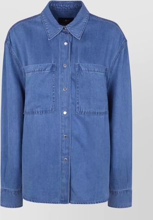 7 For All Mankind lyocell shirt long sleeves collared chest pockets