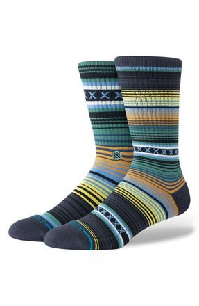 Stance Curren Crew Socks in Deep Teal at Nordstrom, Size Large