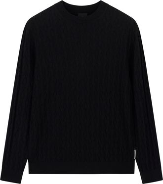 A|X Armani Exchange Trui met ronde hals - Heren - Ronde hals truien - Zwart - 2XL - Wol - Truien & Vesten