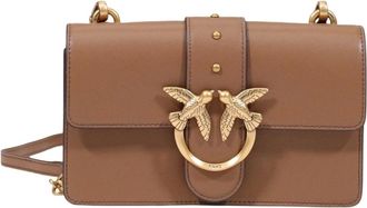 Pinko Pinko, Tassen, Dames, Beige, ONE Size, Leer, Love ONE Mini Bag