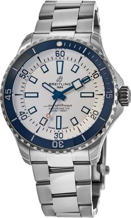 Breitling Superocean Automatic 42 Silver Dial Steel Mens Watch A17375E71G1A1