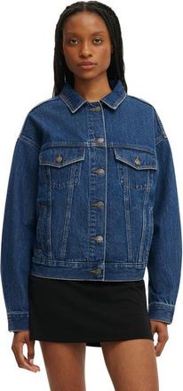 Cotton On Womens Original Denim Jacket in Gemini Blue at Nordstrom, Size Xx-Small