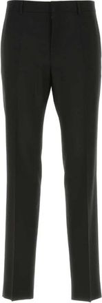 Valentino Garavani Wollen Broek - Heren - Slim Fit Broeken - Zwart - XL - Wol - Broeken
