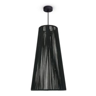 Paco Home Paco Home - L&aacute;mpara Colgante Led Sal&oacute;n L&aacute;mpara Colgante Comedor Vintage Mimbre Look Boho L&aacute;mpara Colgante, Schwarz 7 (de)