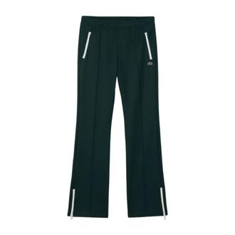Lacoste Sweatpants, female, Green, Size: XL Flared Pleated Sweatpants